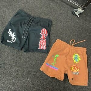Men’s Athletic Short Bundle 2 Black & Brown Used Sz Medium